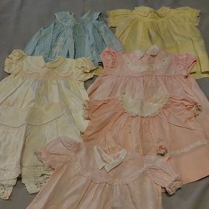 30 pieces assorted VINTAGE girls infant clothing